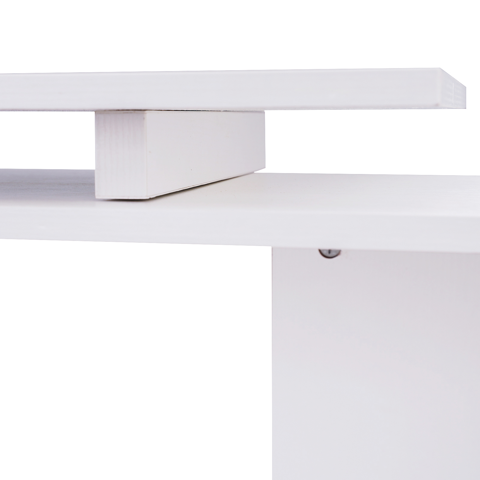 360° Rotating Corner Desk Storage Shelf Combo Workstation LShaped